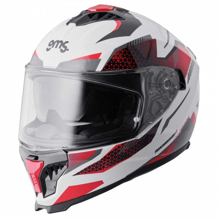 Full face helmet GMS GELERO ZG12701 white-red-grey XS