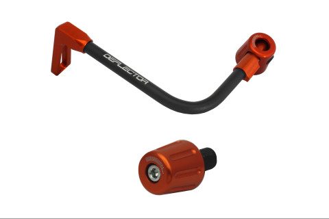 Lever guard in aluminium + right end ACCOSSATO DE005 with black hose and joint left